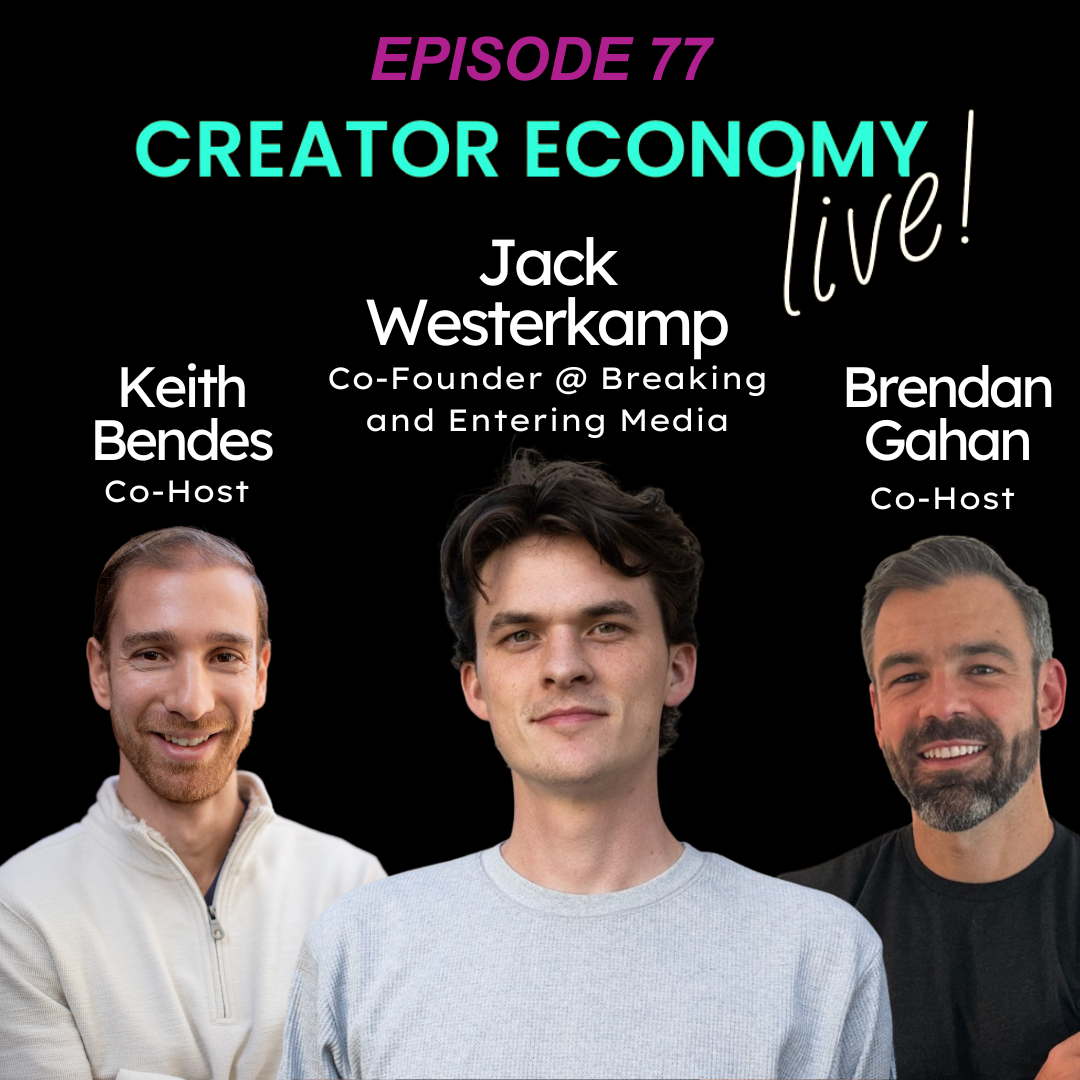 An image of our hosts Keith Bendes and Brendan Gahan, and their guest for the episode Jack Westerkamp