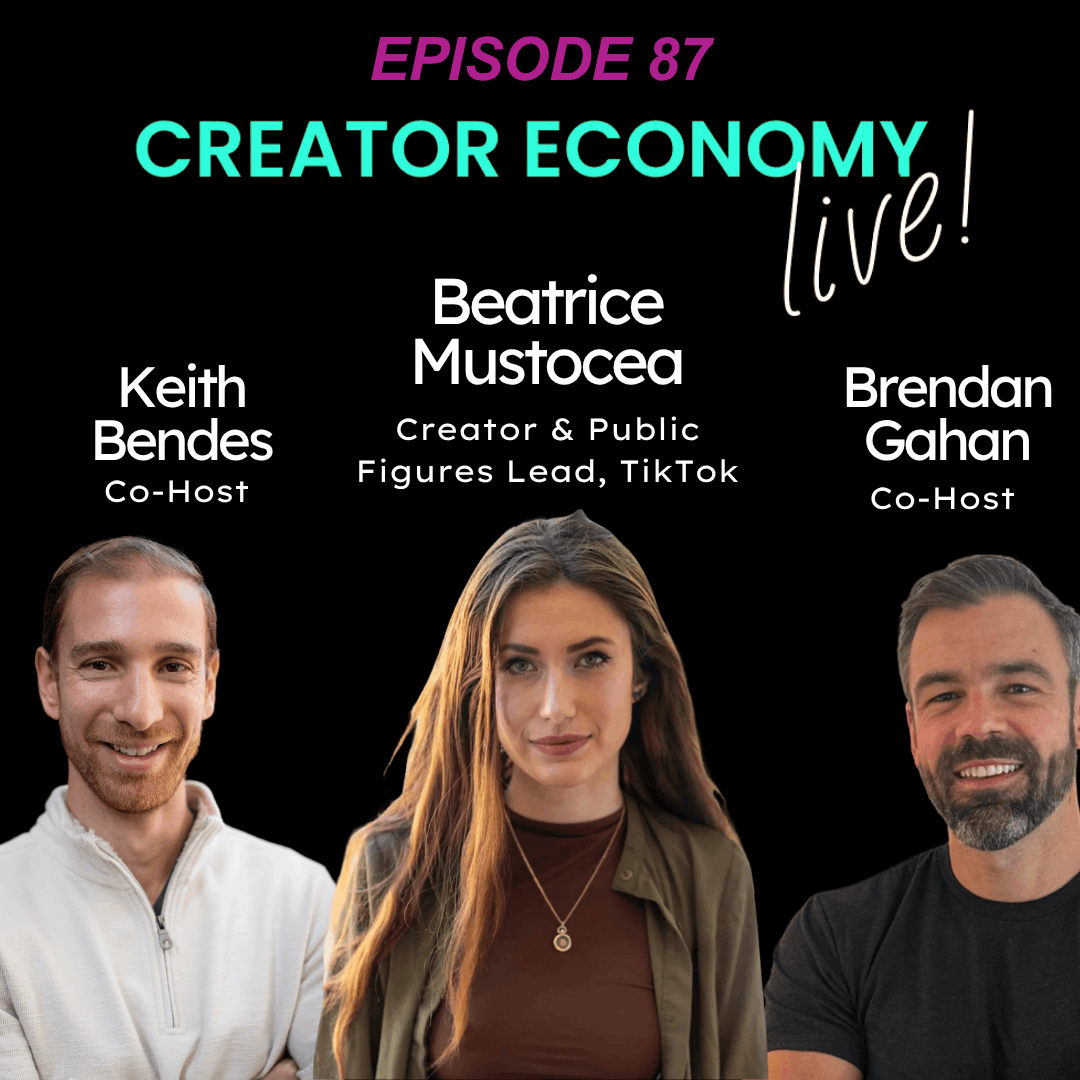 An image of our hosts Keith Bendes and Brendan Gahan, and their guest for the episode Beatrice