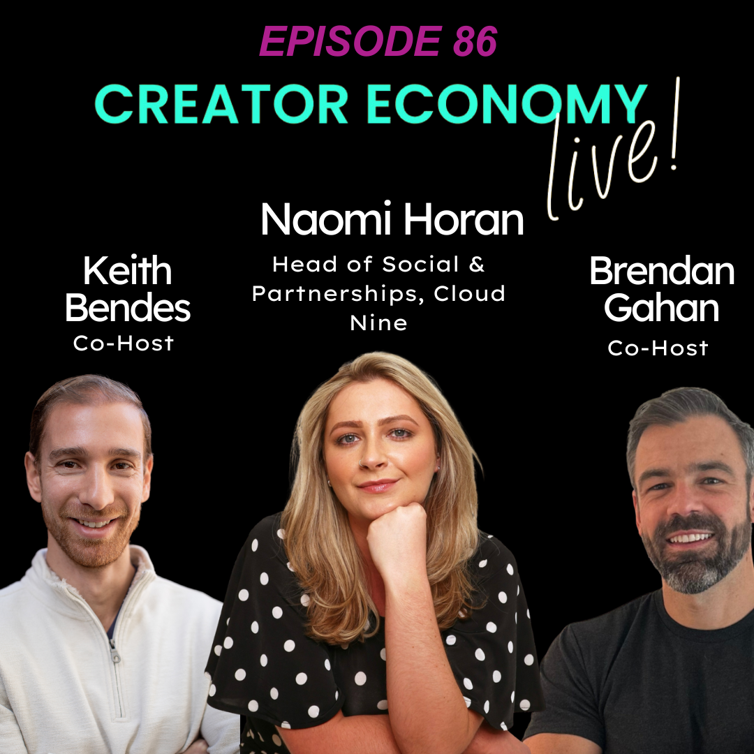 An image of our hosts Keith Bendes and Brendan Gahan, and their guest for the episode Naomi