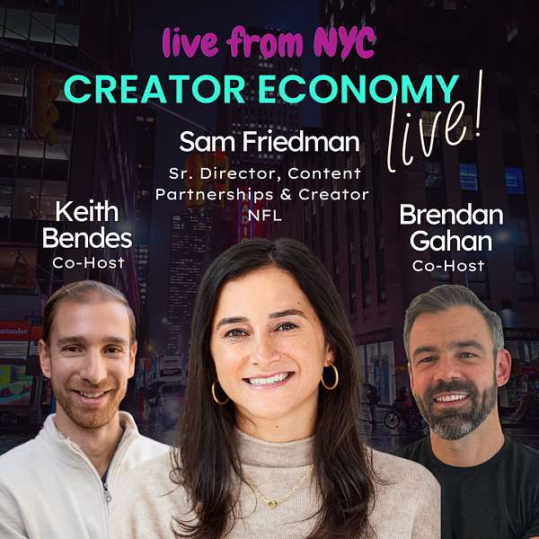 An image of our hosts Keith and Brendan with their guest for the episode: Sam Friedman